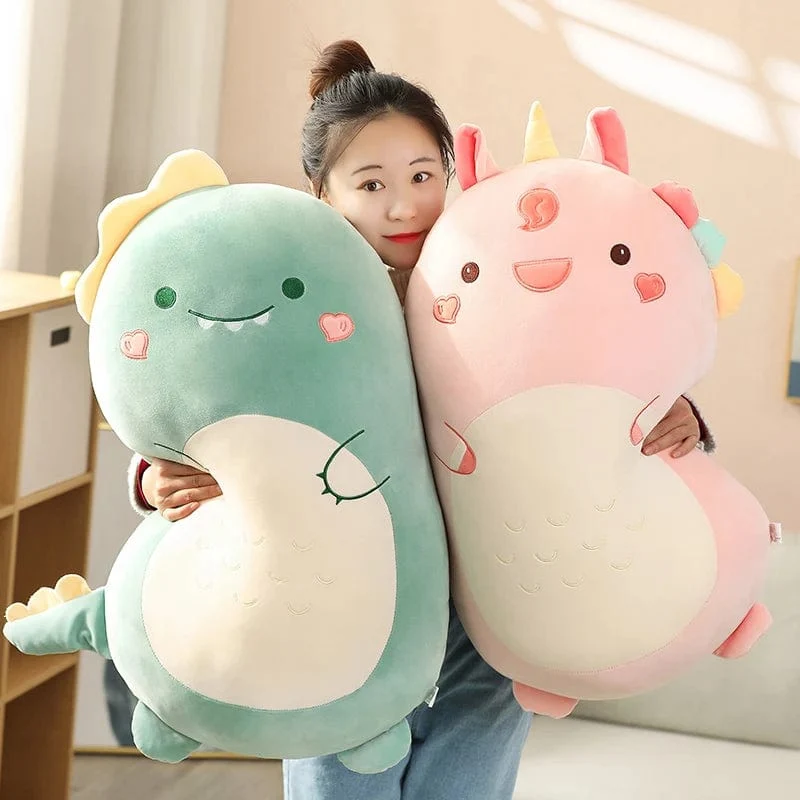 45/80CM Squishy Spielzeug Kawaii Tier Fett Dinosaurier Shiba Inu Hund Kissen Plüsch Spielzeug Niedlichen Kaninchen Puppe Mädchen Bett Schlafkissen
