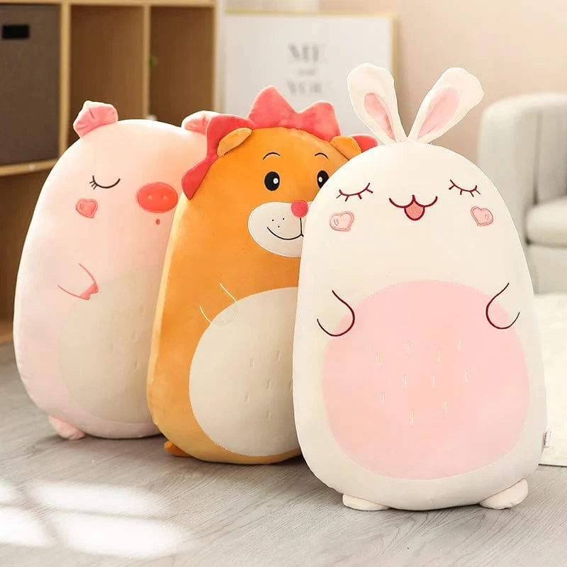 45/80CM Squishy Spielzeug Kawaii Tier Fett Dinosaurier Shiba Inu Hund Kissen Plüsch Spielzeug Niedlichen Kaninchen Puppe Mädchen Bett Schlafkissen