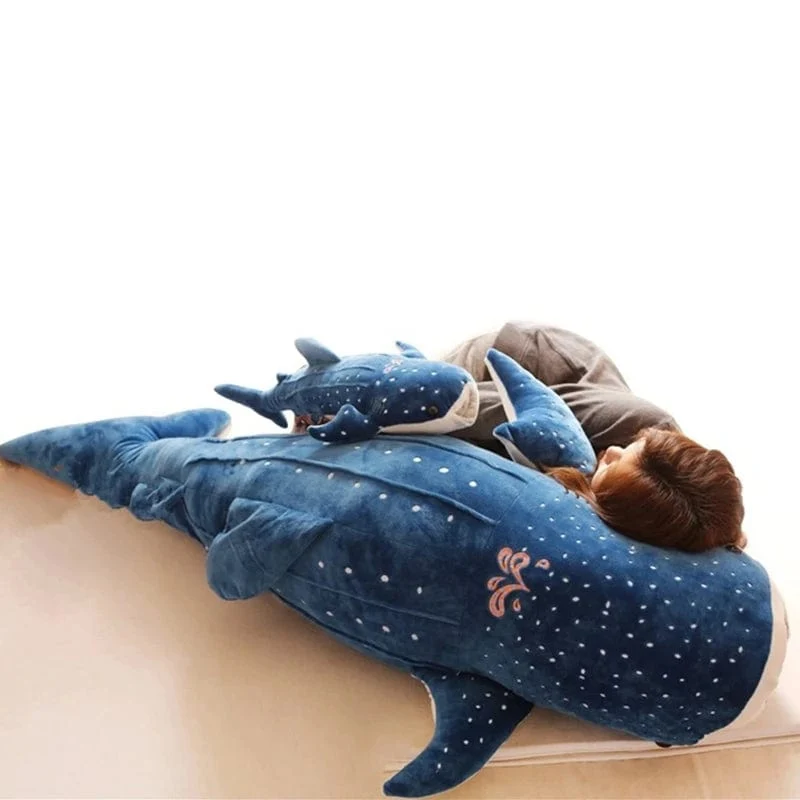50/100CM Neue Cartoon Blau Shark Gefüllte Plüsch Spielzeug Große Fische Whale Baby Weiche Tier Kissen Puppen Kinder geburtstag Geschenke