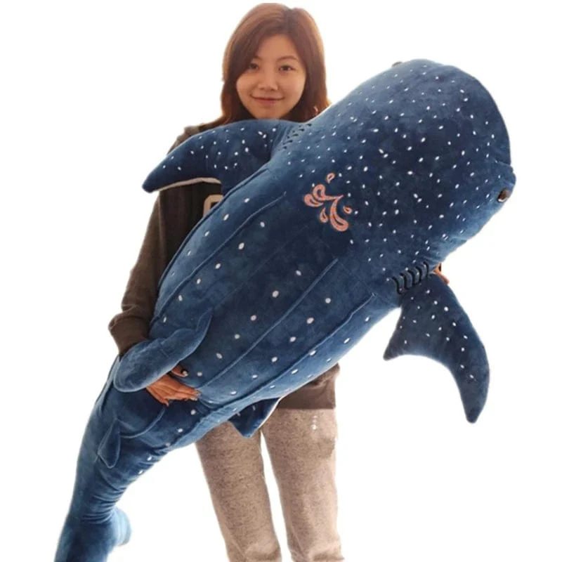 50/100CM Neue Cartoon Blau Shark Gefüllte Plüsch Spielzeug Große Fische Whale Baby Weiche Tier Kissen Puppen Kinder geburtstag Geschenke