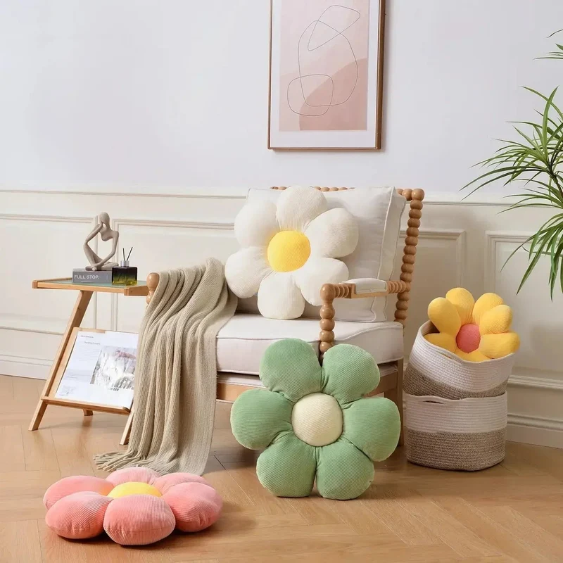 35CM Bunte Blumen Plüsch Kissen Pflanze Blütenblatt Kissen Stofftiere für Mädchen Baby Home Decor Giftl