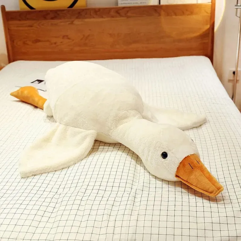 50-190 cm süße große weiße Gans Plüschtiere Kawaii riesige Ente Schlafkissen Kissen weiche Stofftierpuppe Geburtstagsgeschenk für Kinder