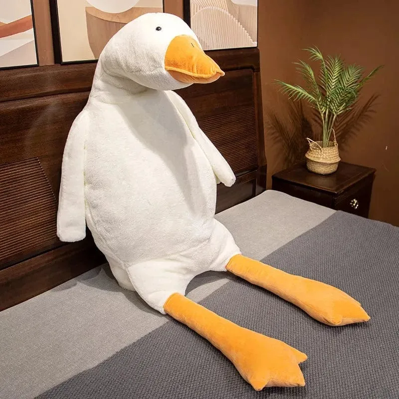 50-190 cm süße große weiße Gans Plüschtiere Kawaii riesige Ente Schlafkissen Kissen weiche Stofftierpuppe Geburtstagsgeschenk für Kinder