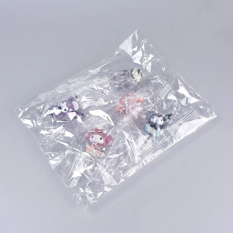 5 Teile/satz Mini Sanrio Figuren Puppe 3cm Hallo Kitty Kuromi melody Kuchen dekoration modell desktop spielzeug auto dekoration