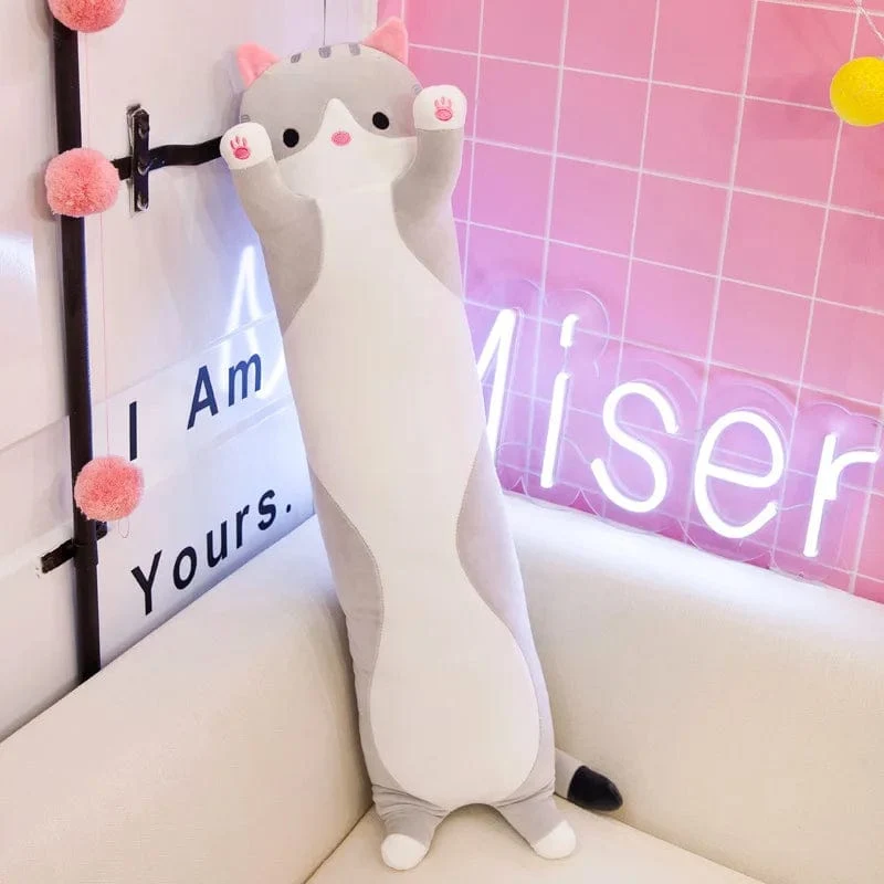 Kinderspielzeug Stofftierkissen Süßes Katzenkissen Weiches Plüsch Langes Katzenkissen Geburtstagsgeschenk