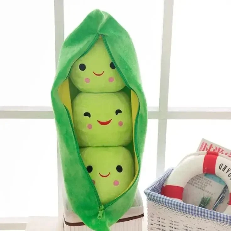 25CM Niedliche Kinder Baby Plüsch Erbsen gefüllt Pflanze Puppe Spielzeug Kinder Kawaii Qualität Erbsenförmiges Kissen Spielzeug Junge Mädchen Geschenk