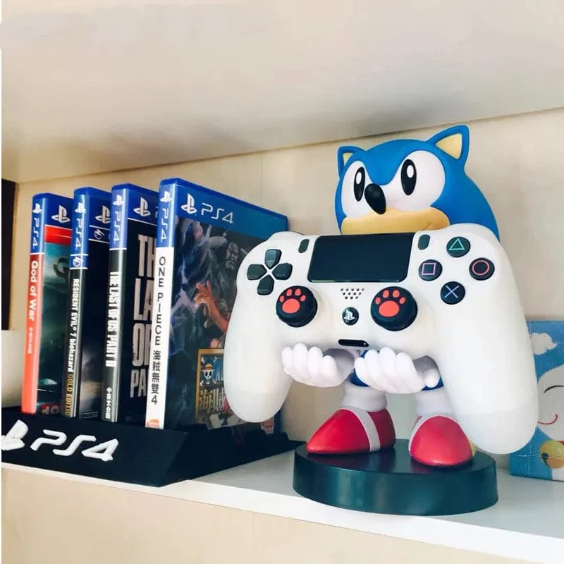 Anime Sonic Figur Hedgehog Telefon Halter Schalter PS4 PS5 Xbox Spiel Controller Halter Action Figur Modell Spielzeug Kinder Fans Geschenk