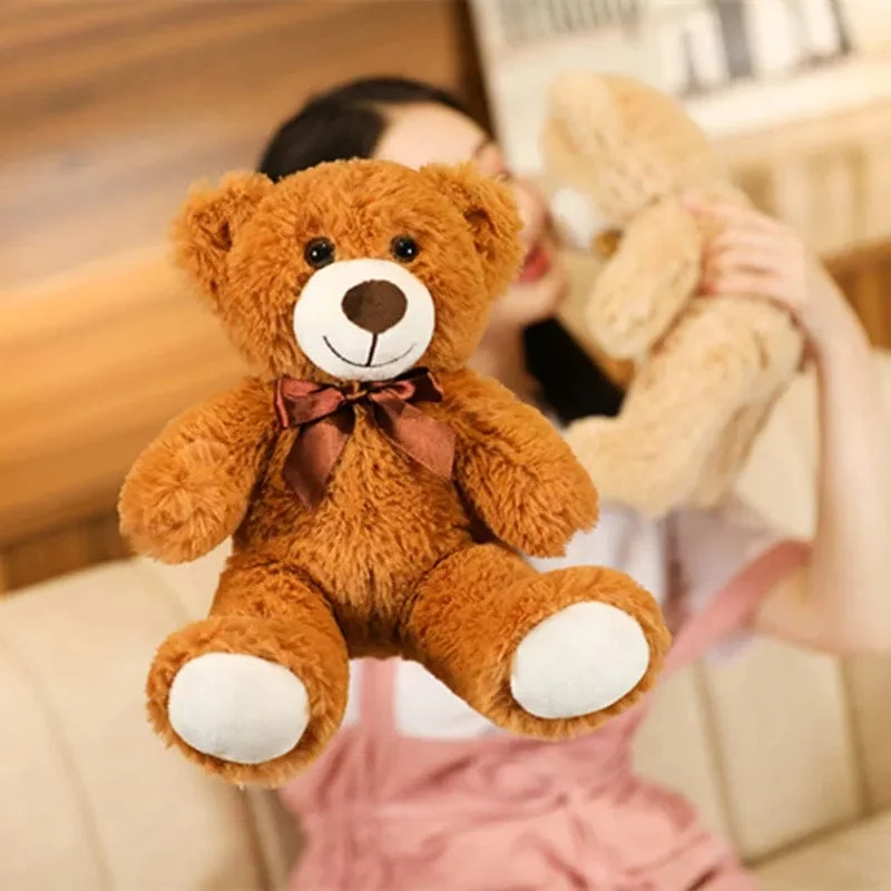 35CM süße bunte Fliege Bär Puppe Plüsch Spielzeug Umarmung Bär Puppe Kinder Geburtstag Geschenk Kissen Teddybär Hause Wohnzimmer zimmer Schlafzimmer