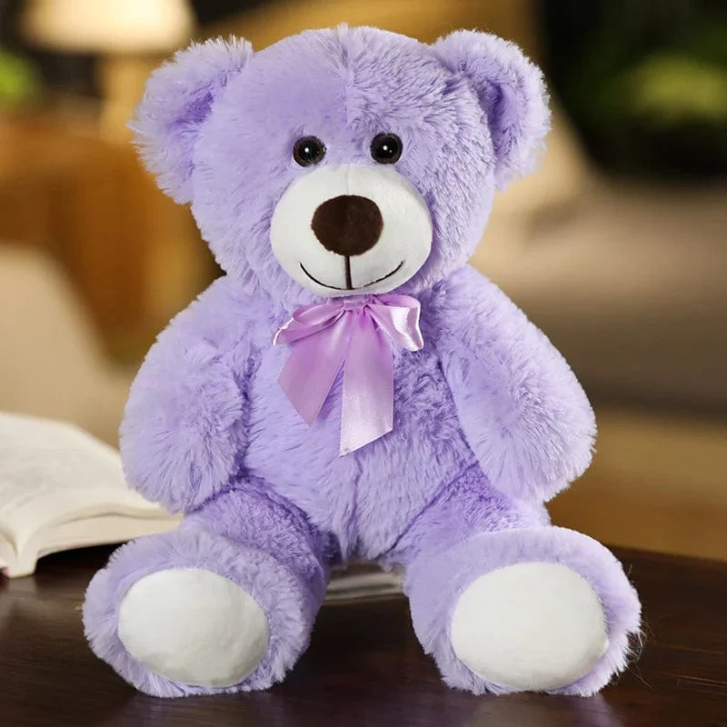 35CM süße bunte Fliege Bär Puppe Plüsch Spielzeug Umarmung Bär Puppe Kinder Geburtstag Geschenk Kissen Teddybär Hause Wohnzimmer zimmer Schlafzimmer