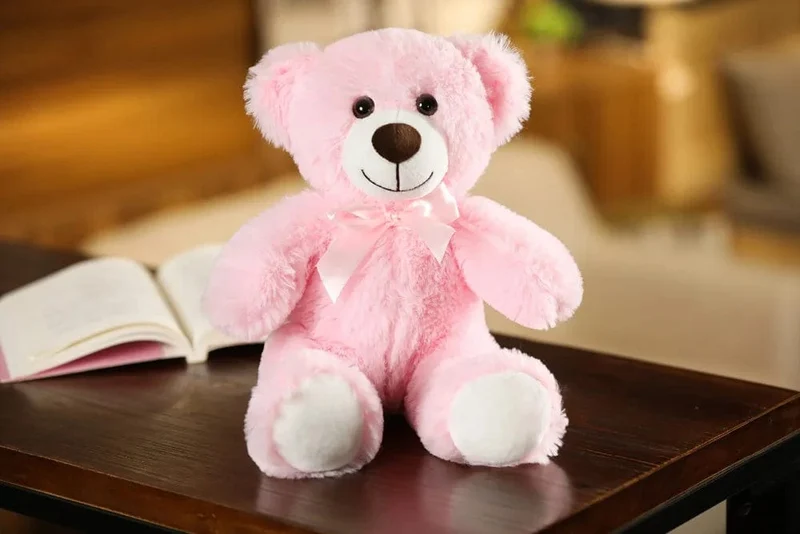 35CM süße bunte Fliege Bär Puppe Plüsch Spielzeug Umarmung Bär Puppe Kinder Geburtstag Geschenk Kissen Teddybär Hause Wohnzimmer zimmer Schlafzimmer
