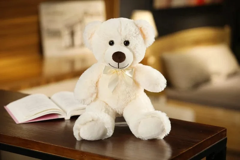 35CM süße bunte Fliege Bär Puppe Plüsch Spielzeug Umarmung Bär Puppe Kinder Geburtstag Geschenk Kissen Teddybär Hause Wohnzimmer zimmer Schlafzimmer