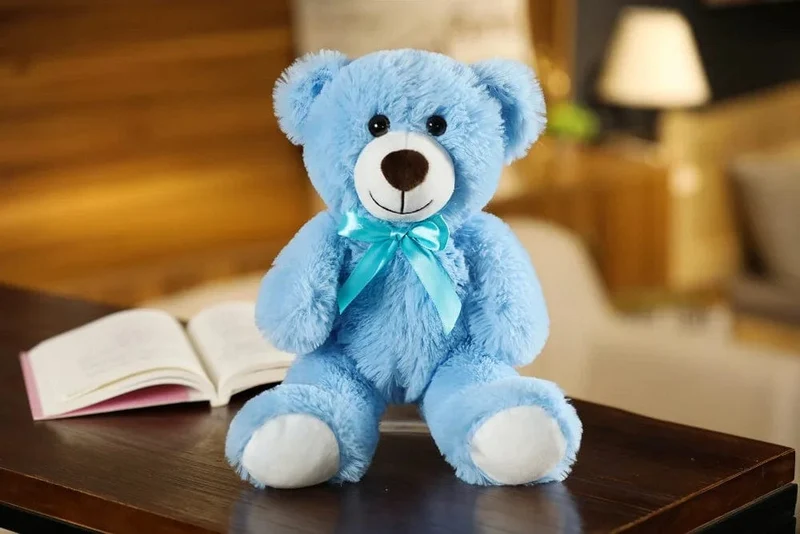 35CM süße bunte Fliege Bär Puppe Plüsch Spielzeug Umarmung Bär Puppe Kinder Geburtstag Geschenk Kissen Teddybär Hause Wohnzimmer zimmer Schlafzimmer