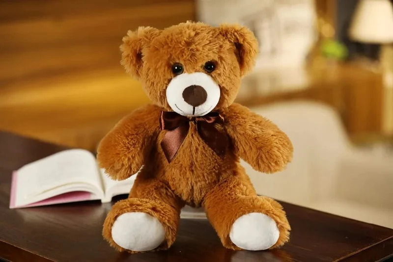 35CM süße bunte Fliege Bär Puppe Plüsch Spielzeug Umarmung Bär Puppe Kinder Geburtstag Geschenk Kissen Teddybär Hause Wohnzimmer zimmer Schlafzimmer