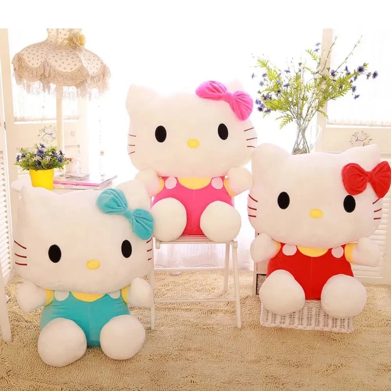 20 cm Hello Kitty Plüschtiere Niedlicher Sanrio-Film KT Cat Peluche Puppen Weiche Angefüllte Kawaii Hello Kitty Spielzeug Baby Weihnachtsgeschenk