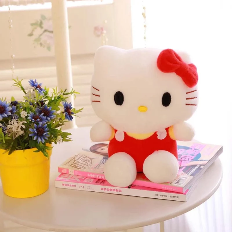 20 cm Hello Kitty Plüschtiere Niedlicher Sanrio-Film KT Cat Peluche Puppen Weiche Angefüllte Kawaii Hello Kitty Spielzeug Baby Weihnachtsgeschenk