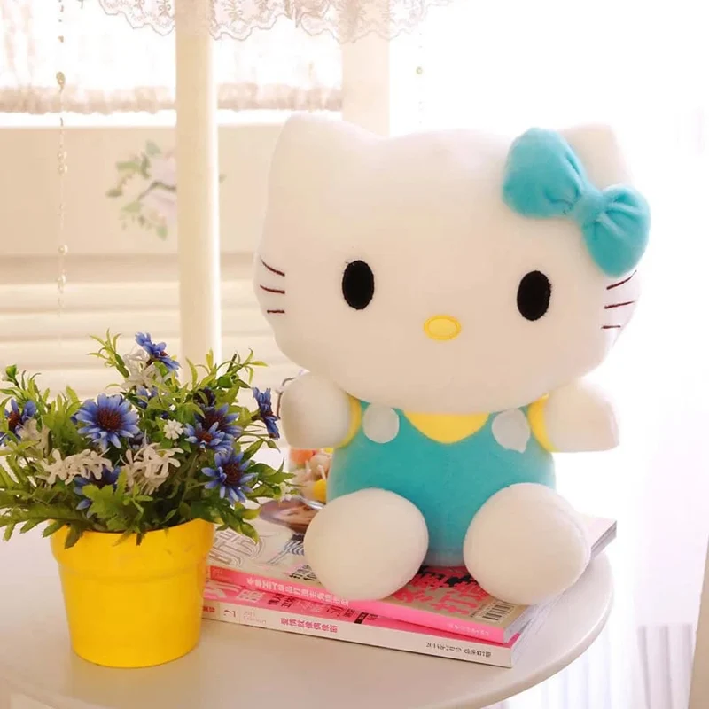 20 cm Hello Kitty Plüschtiere Niedlicher Sanrio-Film KT Cat Peluche Puppen Weiche Angefüllte Kawaii Hello Kitty Spielzeug Baby Weihnachtsgeschenk