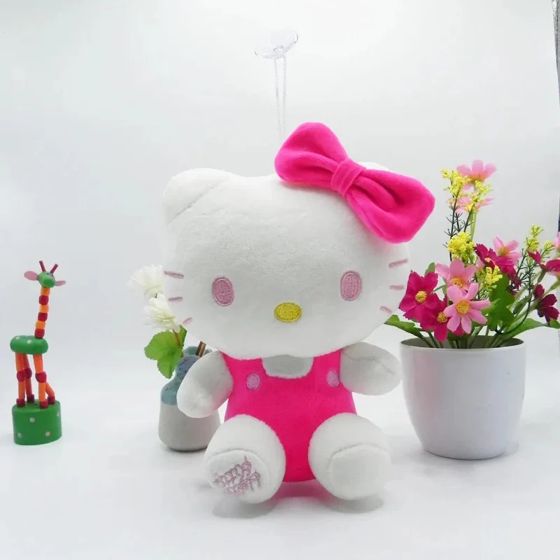 20 cm Hello Kitty Plüschtiere Niedlicher Sanrio-Film KT Cat Peluche Puppen Weiche Angefüllte Kawaii Hello Kitty Spielzeug Baby Weihnachtsgeschenk