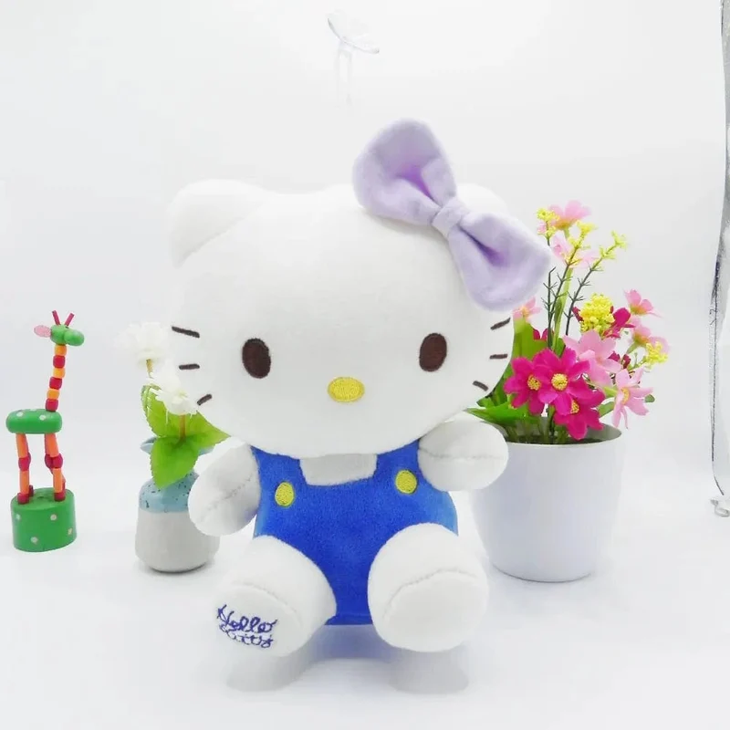 20 cm Hello Kitty Plüschtiere Niedlicher Sanrio-Film KT Cat Peluche Puppen Weiche Angefüllte Kawaii Hello Kitty Spielzeug Baby Weihnachtsgeschenk