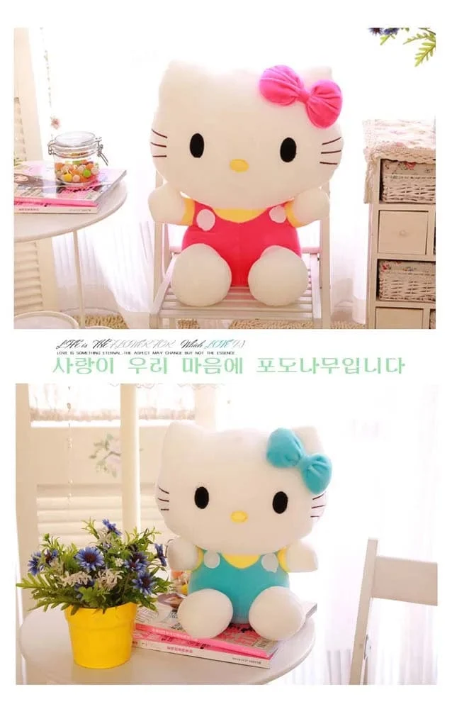 20 cm Hello Kitty Plüschtiere Niedlicher Sanrio-Film KT Cat Peluche Puppen Weiche Angefüllte Kawaii Hello Kitty Spielzeug Baby Weihnachtsgeschenk