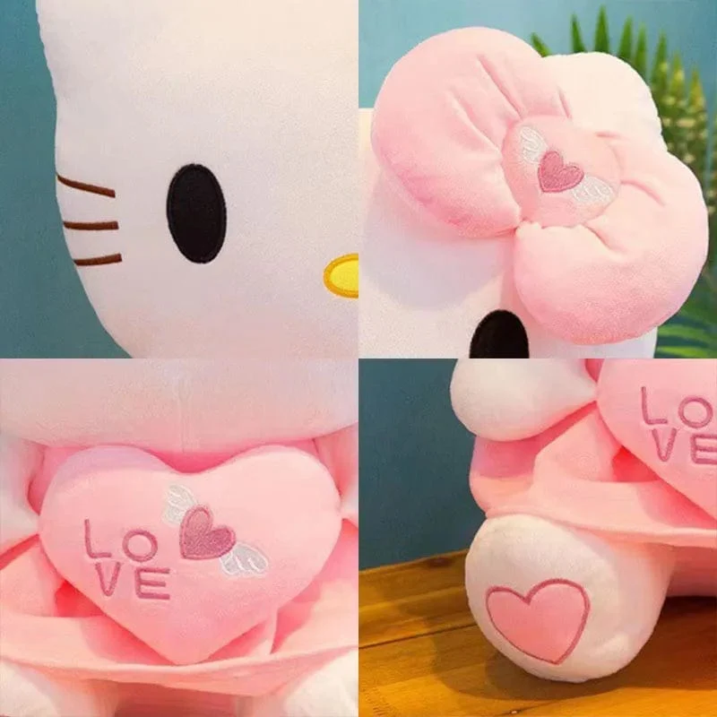 24-55 cm Sanrio Hello Kitty Katze Plüschtiere Cartoon KT Katze Plüschpuppe Weiche Angefüllte Anime Kissen Geburtstagsgeschenke für Kinder Mädchen