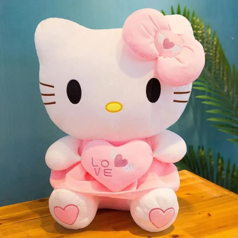 24-55 cm Sanrio Hello Kitty Katze Plüschtiere Cartoon KT Katze Plüschpuppe Weiche Angefüllte Anime Kissen Geburtstagsgeschenke für Kinder Mädchen