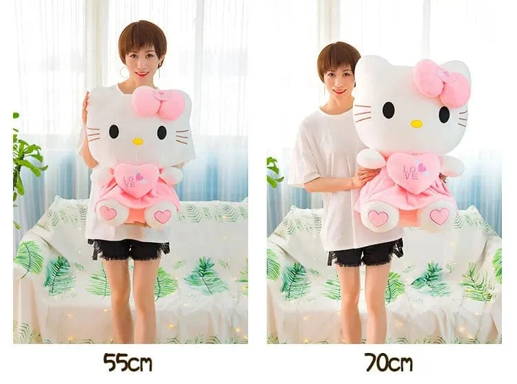24-55 cm Sanrio Hello Kitty Katze Plüschtiere Cartoon KT Katze Plüschpuppe Weiche Angefüllte Anime Kissen Geburtstagsgeschenke für Kinder Mädchen