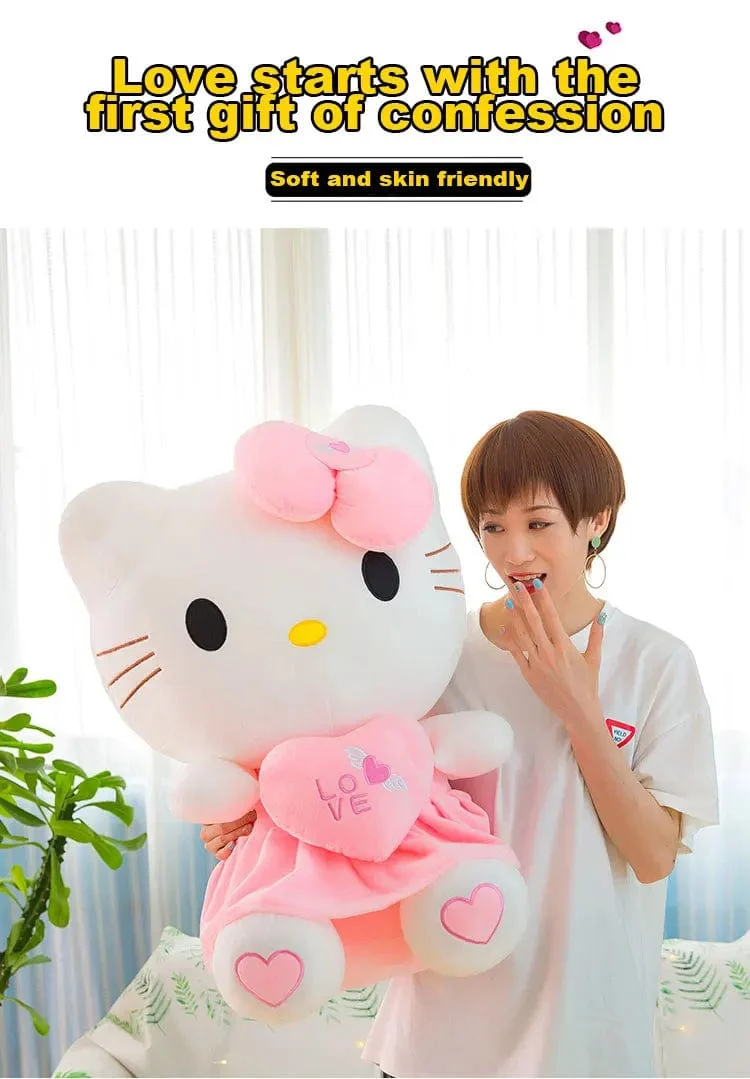 24-55 cm Sanrio Hello Kitty Katze Plüschtiere Cartoon KT Katze Plüschpuppe Weiche Angefüllte Anime Kissen Geburtstagsgeschenke für Kinder Mädchen