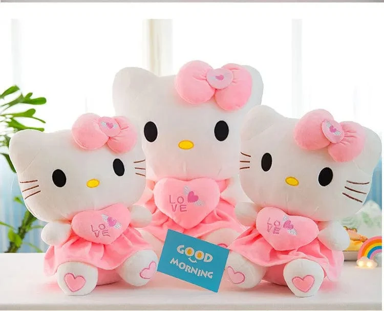 24-55 cm Sanrio Hello Kitty Katze Plüschtiere Cartoon KT Katze Plüschpuppe Weiche Angefüllte Anime Kissen Geburtstagsgeschenke für Kinder Mädchen