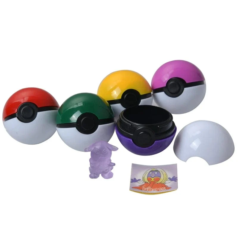 Original Pokemon Anime Actionfigur Pikachu Taschenmonster Pokeball mit Minifigur Spielzeug für Kinder Geschenke