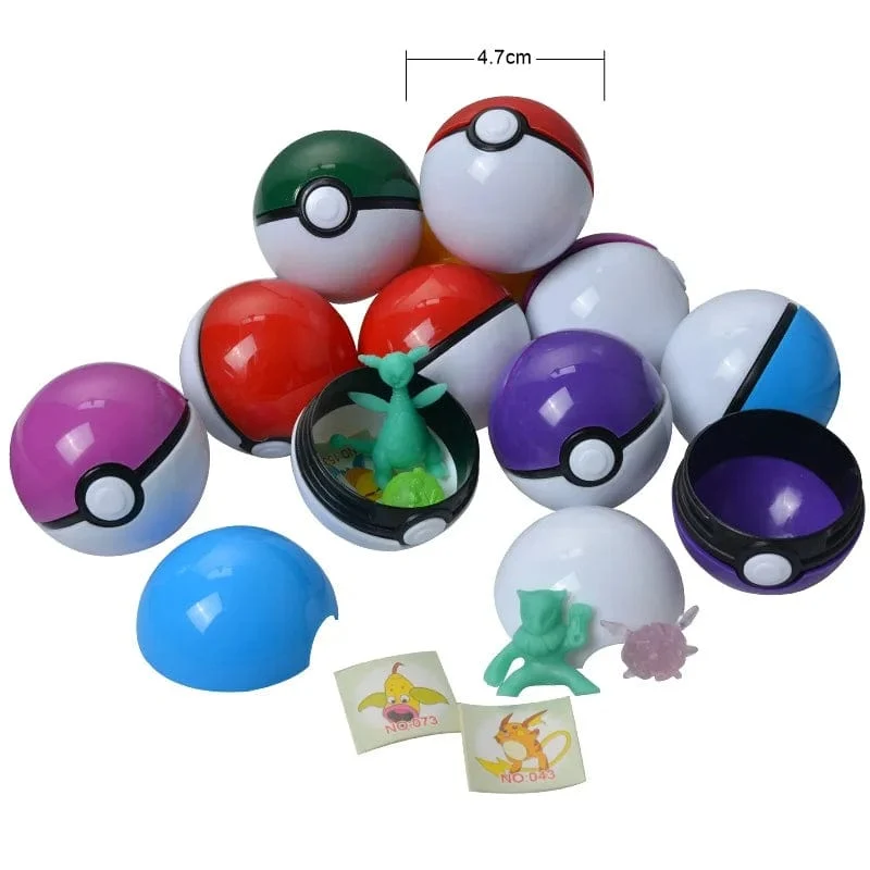 Original Pokemon Anime Actionfigur Pikachu Taschenmonster Pokeball mit Minifigur Spielzeug für Kinder Geschenke