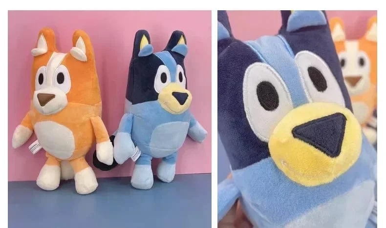 17/28 cm große Plüschtiere der Bluey & Bingo-Familie – Stofftiere mit Cartoon-Hund, weiche Plüschpuppen, perfekt als Geburtstags- und Weihnachtsgeschenk