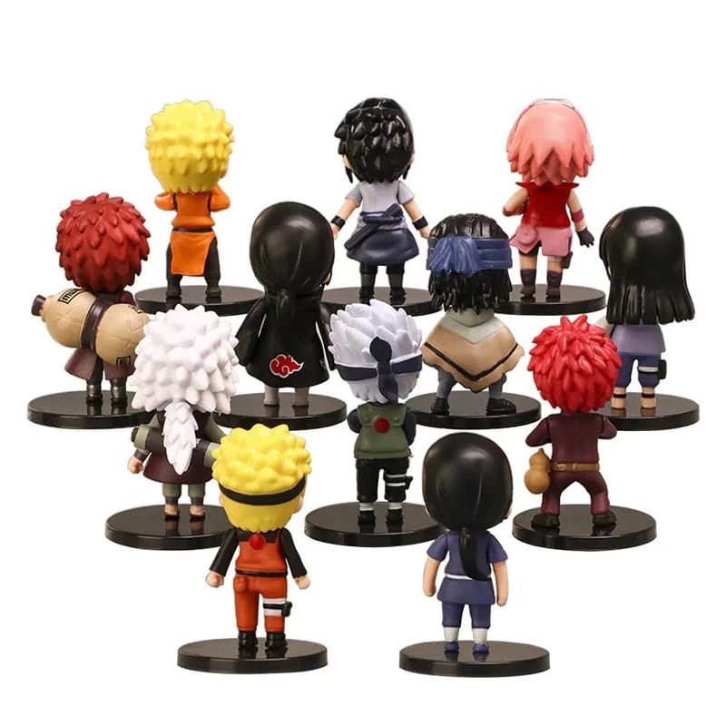 Hot 12 teile/satz Anime Naruto Shippuden Hinata Sasuke Itachi Kakashi Gaara anime figur Q Version PVC Figuren Spielzeug Puppen Kind Geschenk