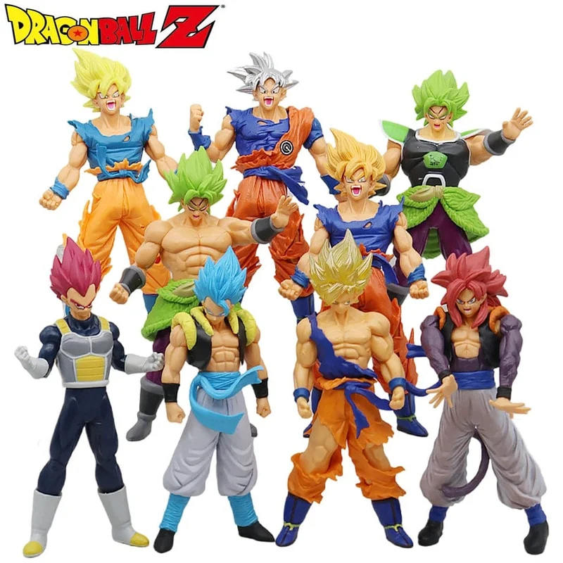 Anime Dragon Ball Z Super Saiyajin Son Goku Vegeta Anime Actionfigur Modell Geschenke Sammlerfiguren für Kinder 18cm
