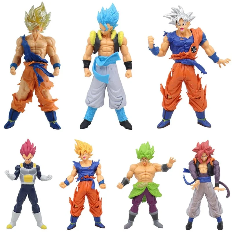 Anime Dragon Ball Z Super Saiyajin Son Goku Vegeta Anime Actionfigur Modell Geschenke Sammlerfiguren für Kinder 18cm