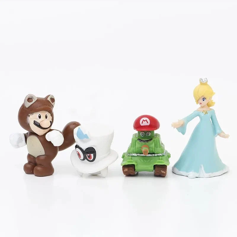12 Stück/24 Stück/48 Stück Super Mario Bros Actionfiguren Kawaii Bowser Anime Figur mit Aufbewahrungstasche für Kinder Spielzeug Geschenke