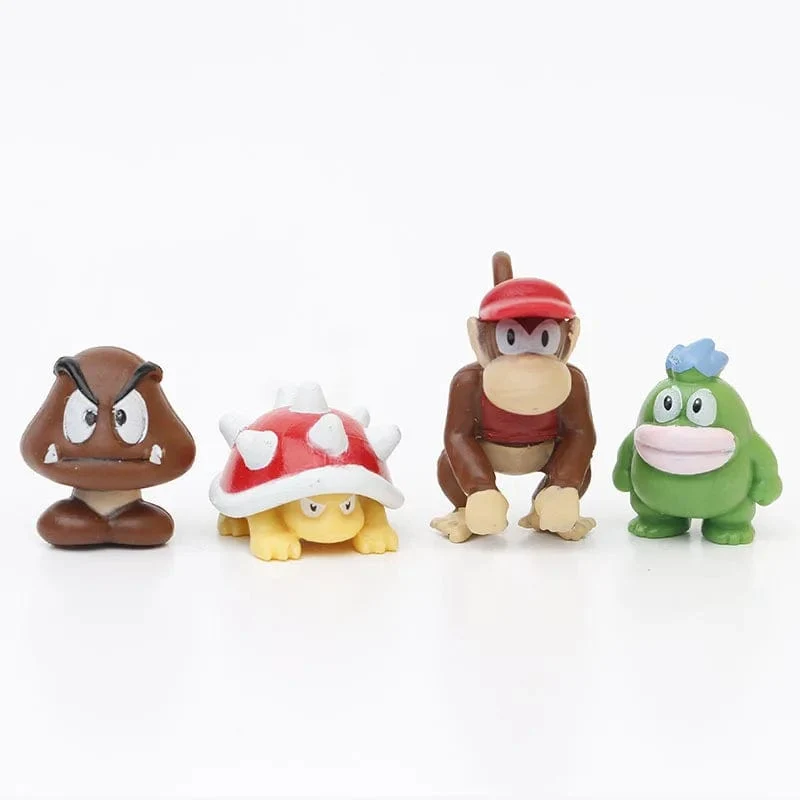 12 Stück/24 Stück/48 Stück Super Mario Bros Actionfiguren Kawaii Bowser Anime Figur mit Aufbewahrungstasche für Kinder Spielzeug Geschenke