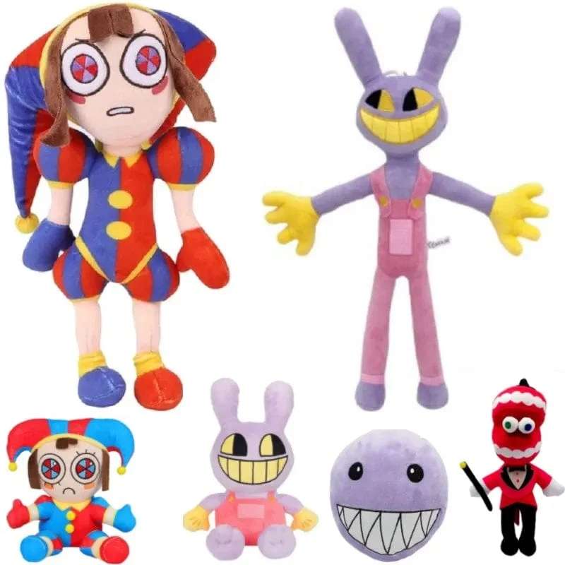 Das erstaunliche digitale Zirkus-Plüschtier Pomni und Jax, Plüschpuppe, Spielzeug, süßes Stofftier, Geburtstag für Kinder, Weihnachten
