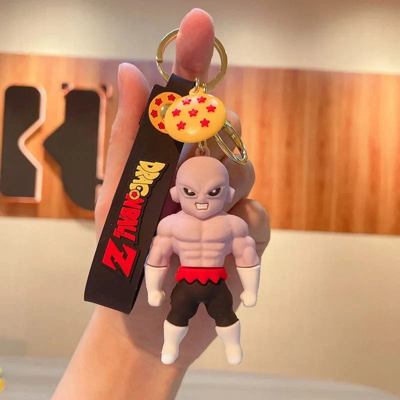 Anime Dragon Ball Schlüsselanhänger Modeschmuck Son Goku Vegeta Piccolo Actionfiguren 8CM PVC Schlüsselanhänger für Männer Frauen Taschenanhänger