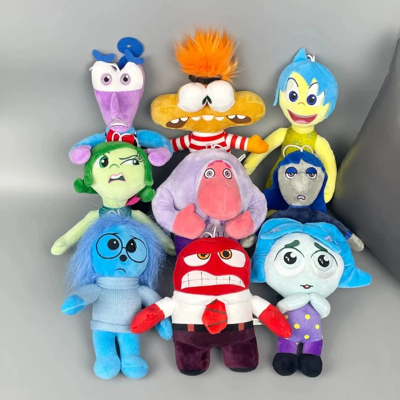 Inside Out 2 Plüschpuppen Inside Out Plüschtier Niedliche Cartoon-Plüschpuppe Weiche Angefüllte Anime-Peripheriespielzeuge Kindergeburtstagsgeschenke