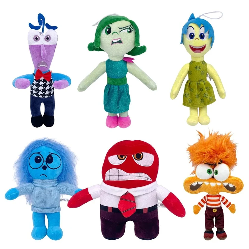 Inside Out 2 Plüschpuppen Inside Out Plüschtier Niedliche Cartoon-Plüschpuppe Weiche Angefüllte Anime-Peripheriespielzeuge Kindergeburtstagsgeschenke