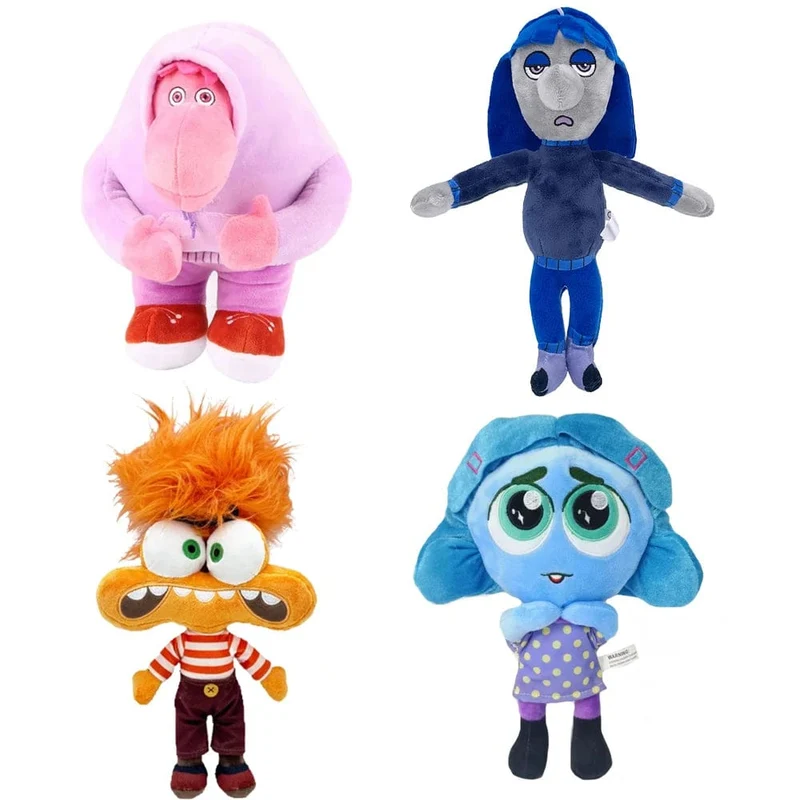 Inside Out 2 Plüschpuppen Inside Out Plüschtier Niedliche Cartoon-Plüschpuppe Weiche Angefüllte Anime-Peripheriespielzeuge Kindergeburtstagsgeschenke