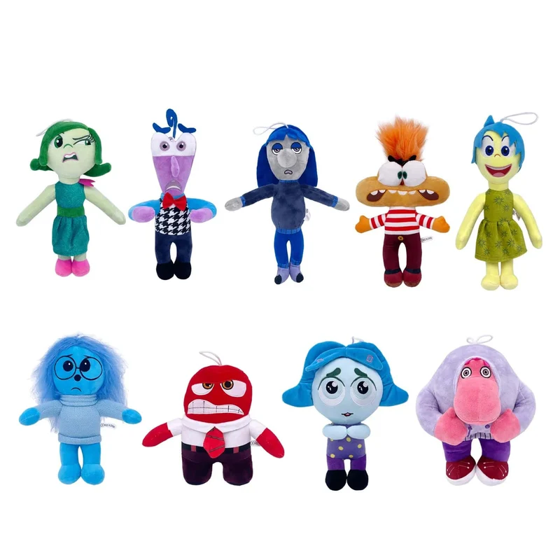 Inside Out 2 Plüschpuppen Inside Out Plüschtier Niedliche Cartoon-Plüschpuppe Weiche Angefüllte Anime-Peripheriespielzeuge Kindergeburtstagsgeschenke