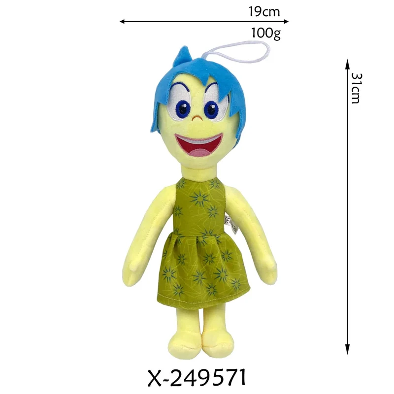 Inside Out 2 Plüschpuppen Inside Out Plüschtier Niedliche Cartoon-Plüschpuppe Weiche Angefüllte Anime-Peripheriespielzeuge Kindergeburtstagsgeschenke