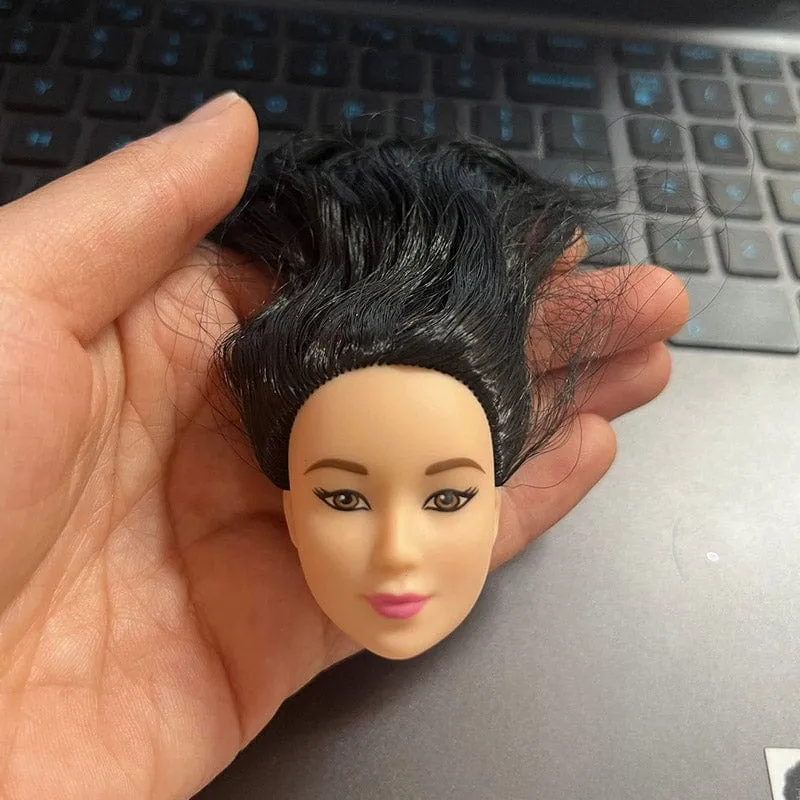Dunkler Hautkopf für 30cm Puppe 1/6 Gelenke Puppenzubehör Ankleidespielzeug