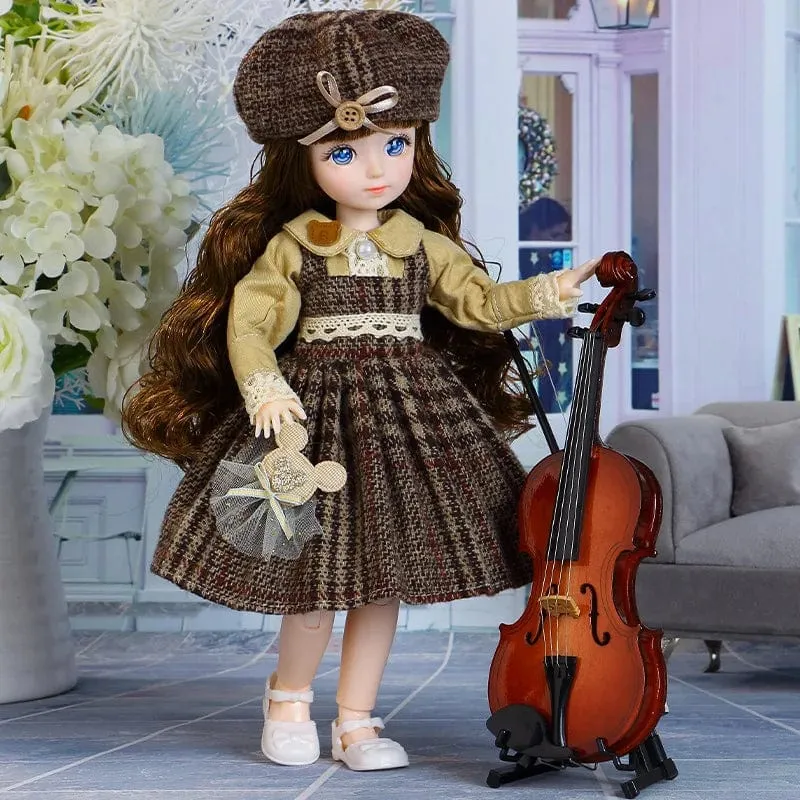 30cm Bjd Puppen Prinzessin Volles Set 1/6 Anime Bjd Mit Kleidung 23 Gemeinsame Bewegliche Körper 3D Augen Mädchen Verkleiden Geburtstag Geschenke Spielzeug