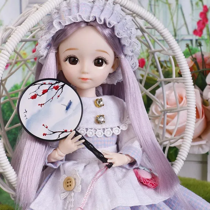 30cm Bjd Puppen Prinzessin Volles Set 1/6 Anime Bjd Mit Kleidung 23 Gemeinsame Bewegliche Körper 3D Augen Mädchen Verkleiden Geburtstag Geschenke Spielzeug