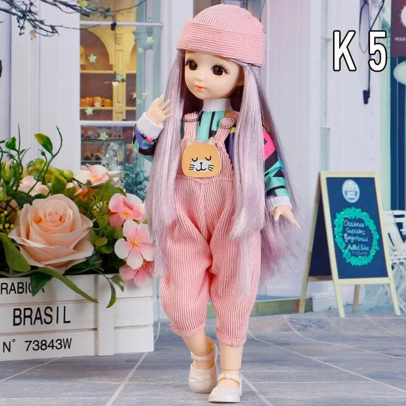 30cm Bjd Puppen Prinzessin Volles Set 1/6 Anime Bjd Mit Kleidung 23 Gemeinsame Bewegliche Körper 3D Augen Mädchen Verkleiden Geburtstag Geschenke Spielzeug