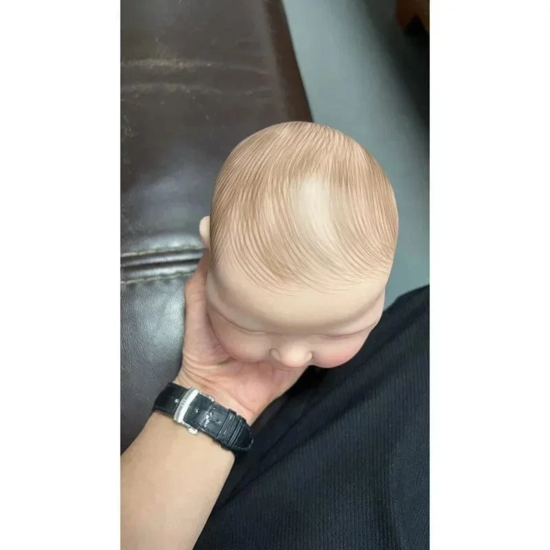 NPK 21 Zoll, bereits fertig bemalte Reborn-Puppenteile, Pfirsiche, süßes Baby, 3D-Malerei mit sichtbaren Adern, Stoffkörper inklusive