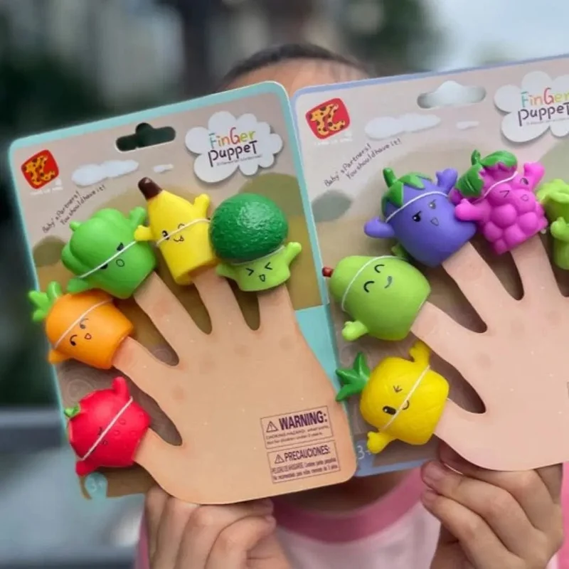 5-teiliges Mini-Tier-Handpuppen-Welpenpuppen-Fingerpuppen-Spielzeugset Montessori-Sensory-Spielzeug Vorschul-Eltern-Kind-Geschichtenerzählspielzeug