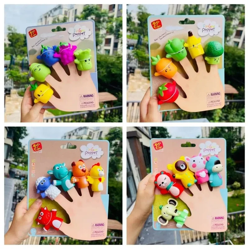 5-teiliges Mini-Tier-Handpuppen-Welpenpuppen-Fingerpuppen-Spielzeugset Montessori-Sensory-Spielzeug Vorschul-Eltern-Kind-Geschichtenerzählspielzeug